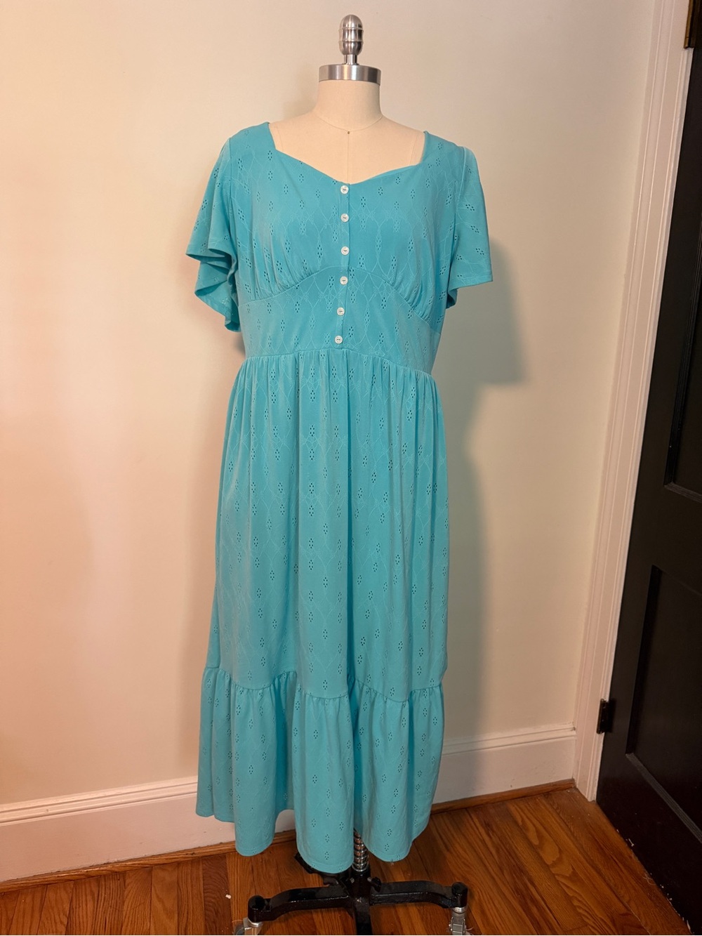 Lane Bryant Light Blue Eyelet Dress